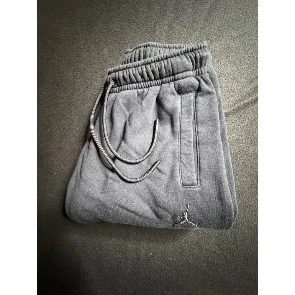 Jordan Jumpman Mens Fleece Sweatpants Black Graphic‎ Joggers Size Small 1765